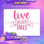 Free Love Script Free Pink Banner Love Free SVG - Instant Download