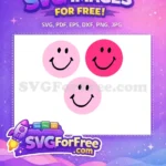 Free Smiling Faces Free Pink Love Happy Face Free SVG - Instant Download