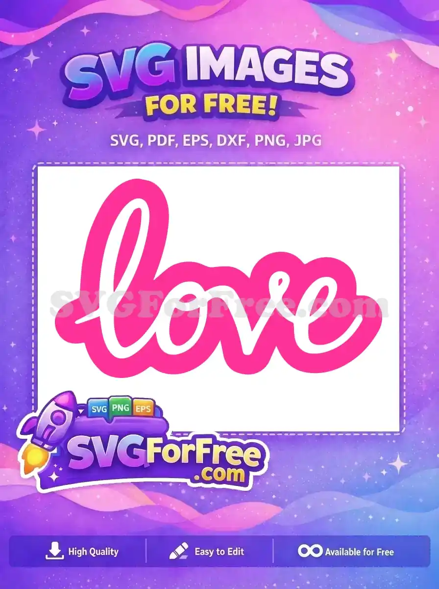 Free Bold Love Free Delicate Pink Design Free SVG