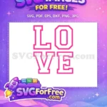 Free Pink Letters Free Love Text Modern Free SVG - Instant Download