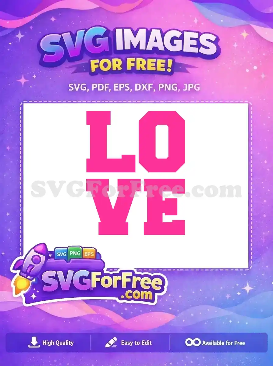 Free Pink Love Letters Free Heart Decorations Valentine Free SVG