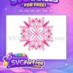 Free Floral Petal Free Pink Mandala Love Pink Free SVG - Instant Download