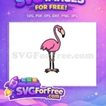 Free Pink Flamingo Pose Free Stance Love Pink Free SVG - Instant Download