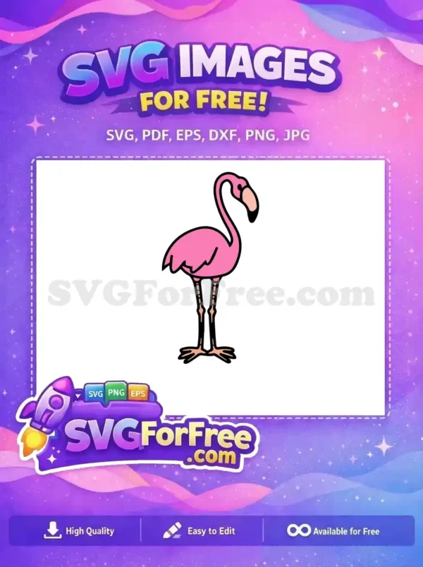 Free Pink Flamingo Pose Free Stance Love Pink Free SVG