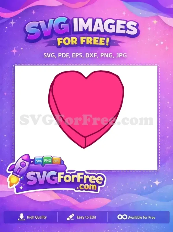 Free Pink Candy Heart Free Valentine's Day Love Free SVG