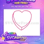 Free Heart Outline Free Love Pink Design Free SVG 2 - Instant Download