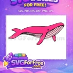 Free Pink Whale Free Cute Cartoon Ocean Free SVG - Instant Download