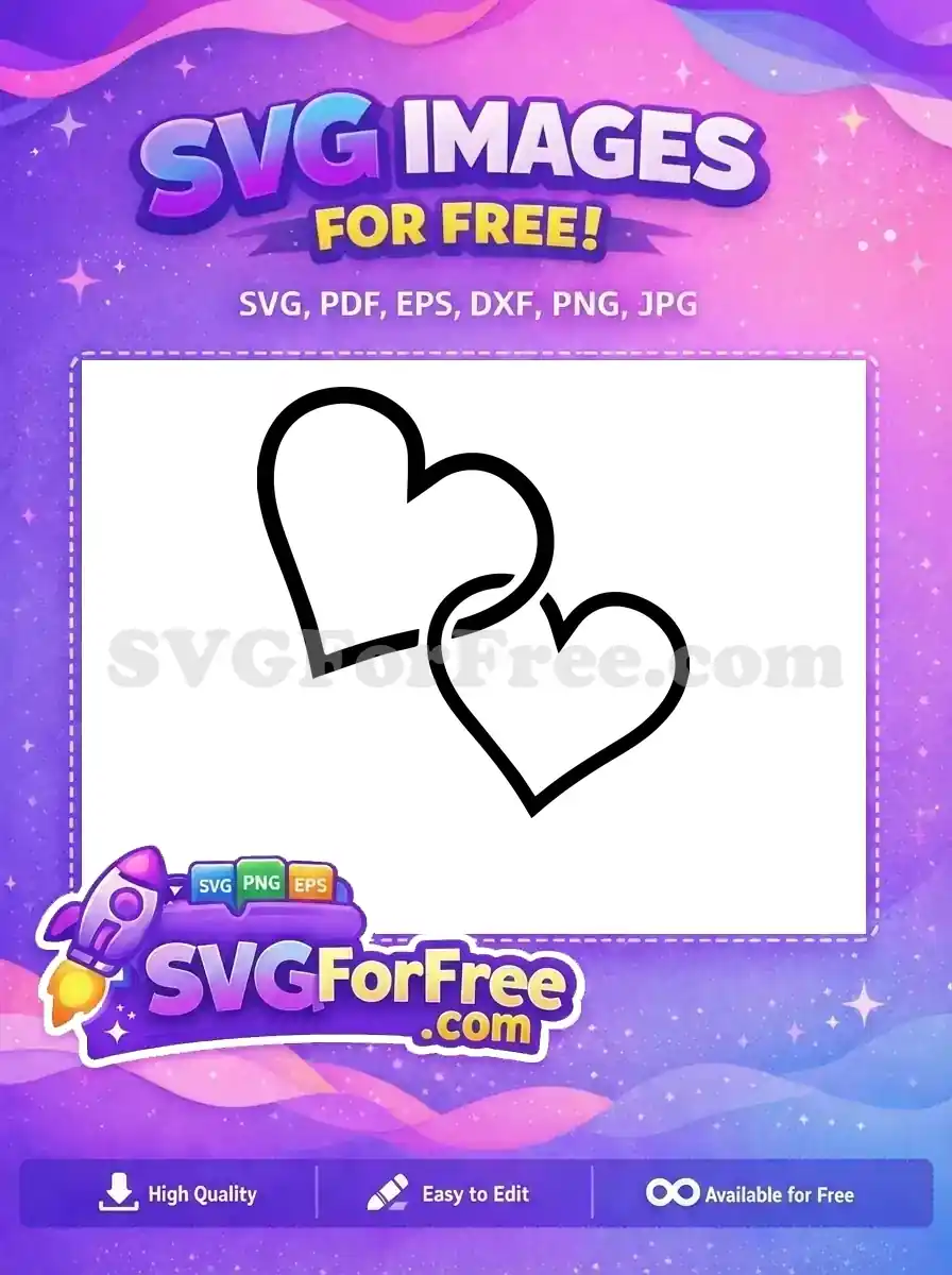 Free Interlocking Hearts Free Love Pink Design Free SVG