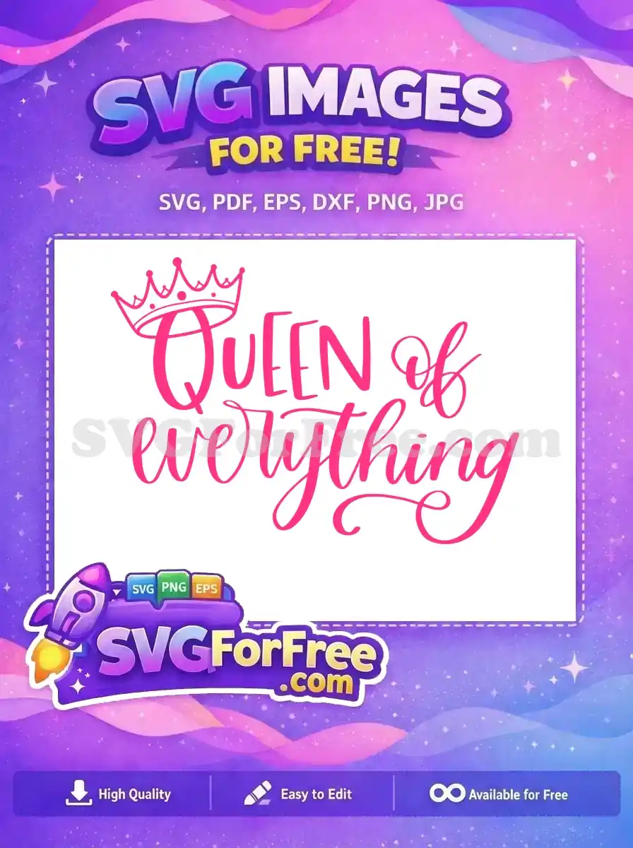 Free Pink Crown Free Queen Everything Love Free SVG 1