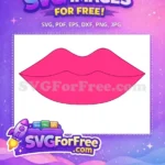 Free Pink Lips Free Love Pink Valentines Free SVG - Instant Download