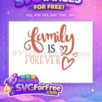 Free Love Pink Design Free Family Forever Text Free SVG - Instant Download