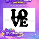 Free Love Romance Free Pink Bold Letters Free SVG - Instant Download