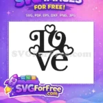 Free Heart Accents Free Love Pink Valentine Free SVG - Instant Download