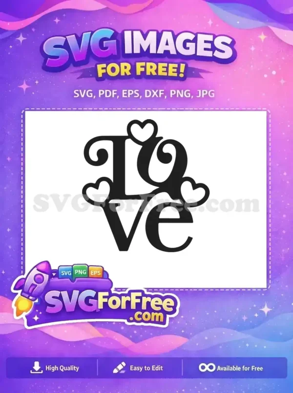 Free Heart Accents Free Love Pink Valentine Free SVG
