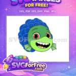 Free Smiling Luca Free Blue Scales Luca Movie Free SVG - Instant Download