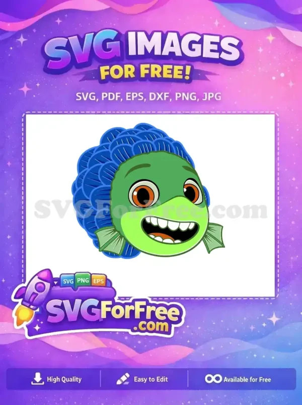 Free Smiling Luca Free Blue Scales Luca Movie Free SVG