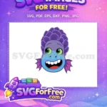 Free Goofy Smile Free Purple Hair Luca Movie Free SVG - Instant Download