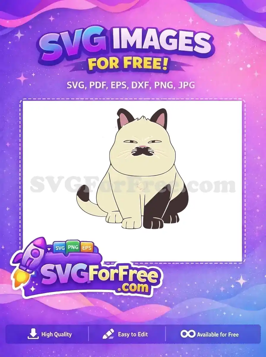 Free Grumpy Cat Free Disapproving Expression Luca Free SVG