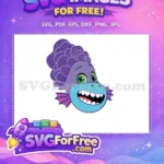 Free Purple Luca Big Smile Free Sea Monster Luca Free SVG - Instant Download