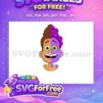 Free Smiling Luca Half Fish Free Purple Scales Luca Free SVG - Instant Download