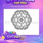 Free Geometric Floral Free Magic Esoteric Pattern Free SVG - Instant Download