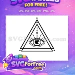 Free Black Eye Pyramid Free Magic Esoteric Symbol Free SVG - Instant Download