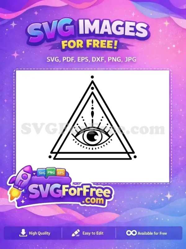 Free Black Eye Pyramid Free Magic Esoteric Symbol Free SVG
