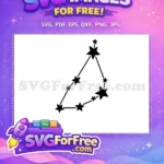 Free Constellation Starry Free Black Esoteric Magic Free SVG - Instant Download