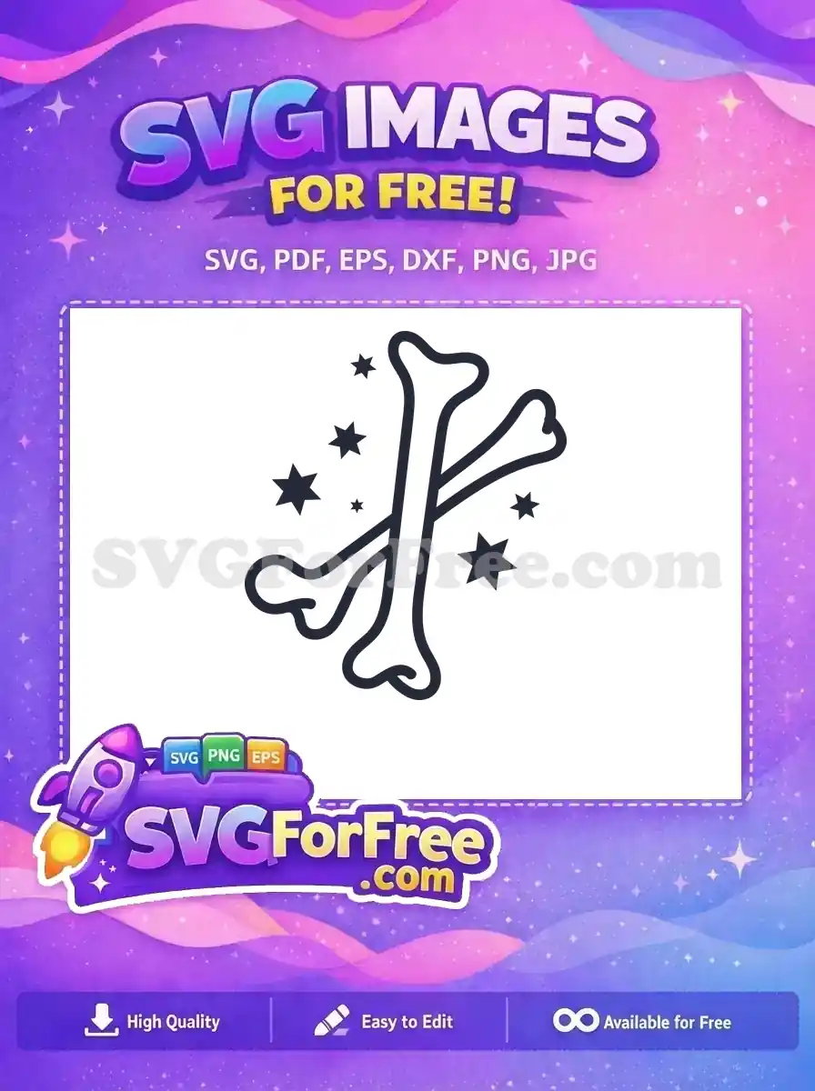 Free Bones and Stars Free Magic Esoteric Icon Free SVG
