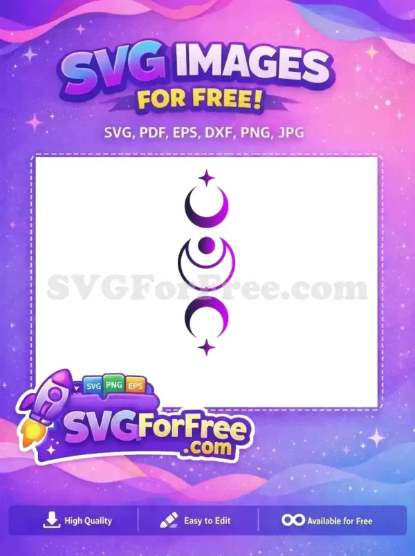Free Crescent Stars Free Triple Moon Esoteric Free SVG Free Crescent Stars Free Triple Moon Esoteric Free SVG