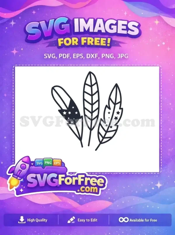 Free Esoteric Feather Free Star Magic Feathers Free SVG