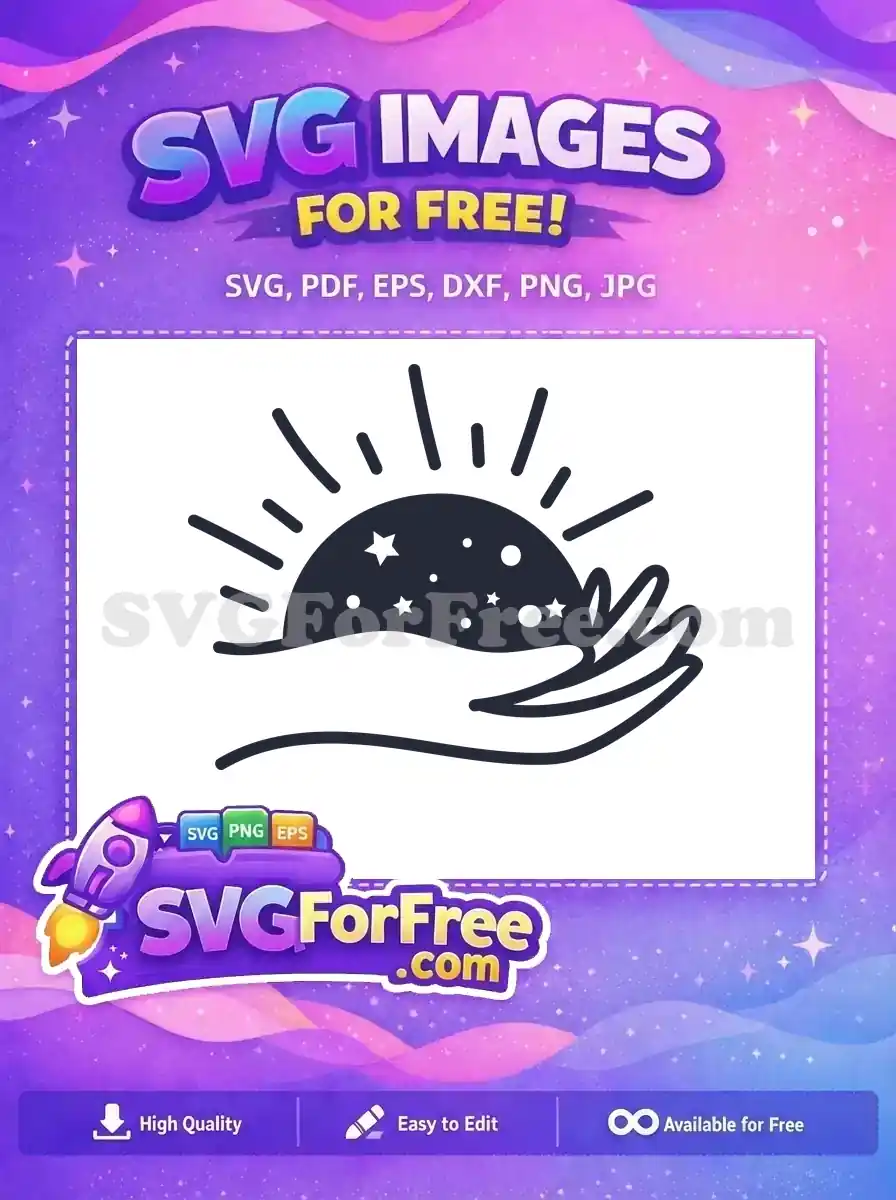 Free Celestial Stars Free Magic Holding Hands Magic Free SVG