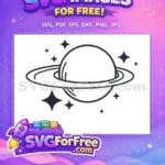 Free Saturn Planet Free Ringed Space Free SVG - Instant Download