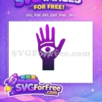 Free Gradient Palm Free Seeing Eye Magic Free SVG - Instant Download