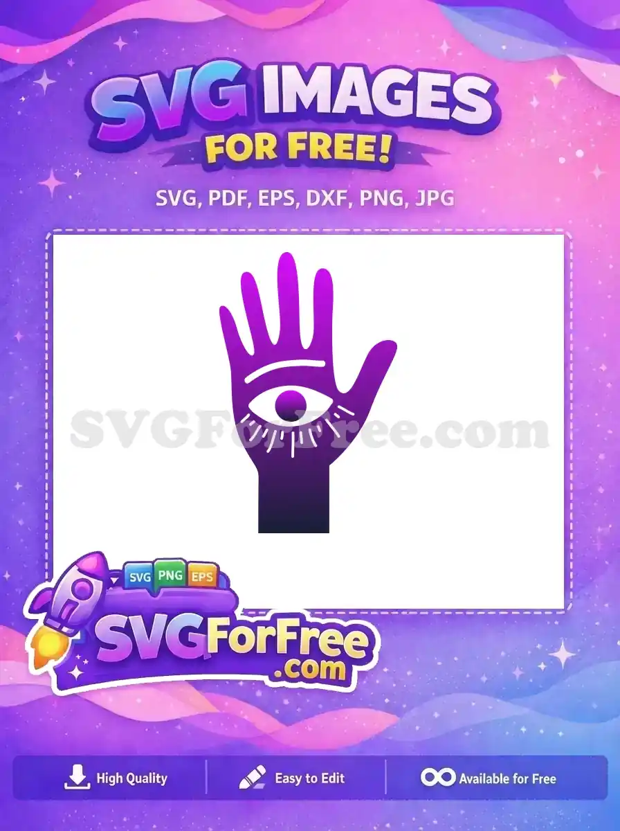 Free Gradient Palm Free Seeing Eye Magic Free SVG