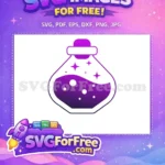 Free Purple Potion Free Bubbles Magic Free Esoteric SVG - Instant Download