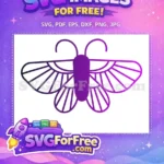 Free Esoteric Moth Free Purple Gradient Magic Free SVG - Instant Download