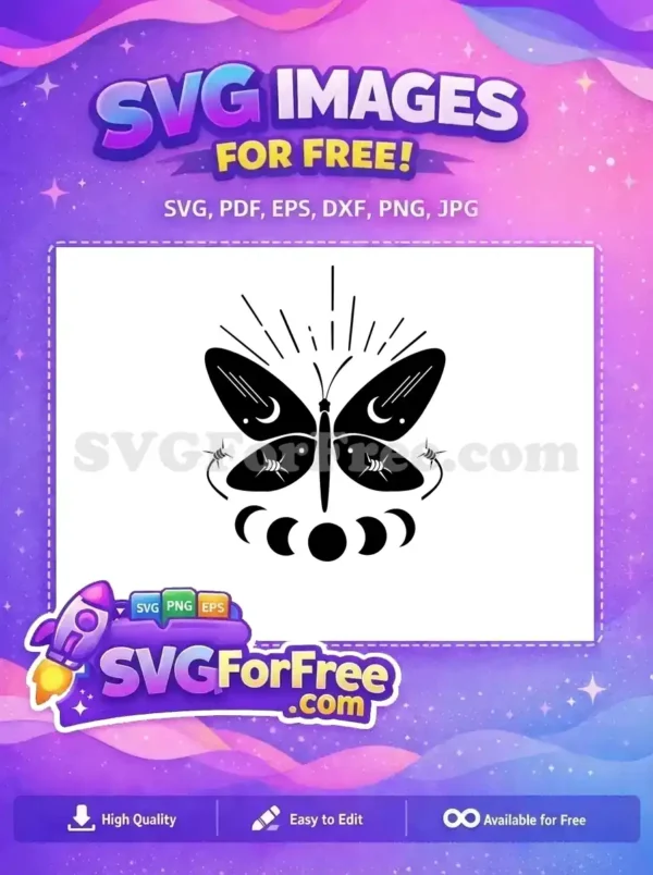 Free Crescent Moon Free Barbed Wire Magic Free SVG