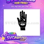 Free Hamsa Hand Free Stars Moon Magic Free SVG - Instant Download
