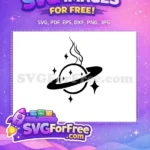 Free Black Planet Free Stars Magic Esoteric Free SVG - Instant Download