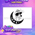 Free Magic Mushroom Eye Free Crescent Moon Esoteric Free SVG - Instant Download