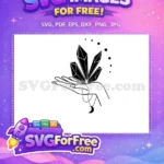 Free Black Crystals Free Esoteric Hand Magic Free SVG - Instant Download