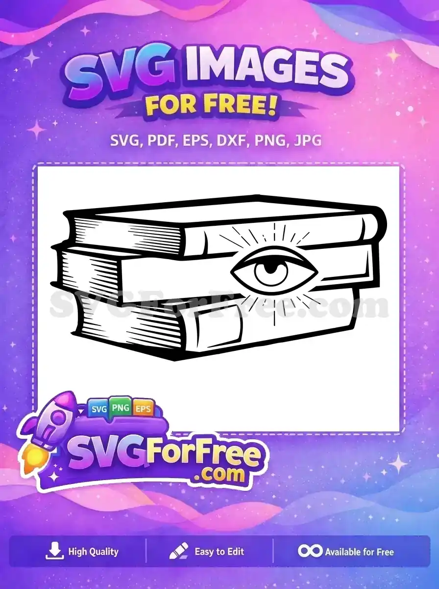 Free Stacked Books Free Illuminati Eye Magic Free SVG