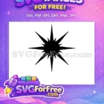 Free Sharp Starburst Free Esoteric Black Shape Free SVG - Instant Download