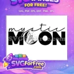 Free Crescent Gems Free Mystic Moon Esoteric Free SVG - Instant Download