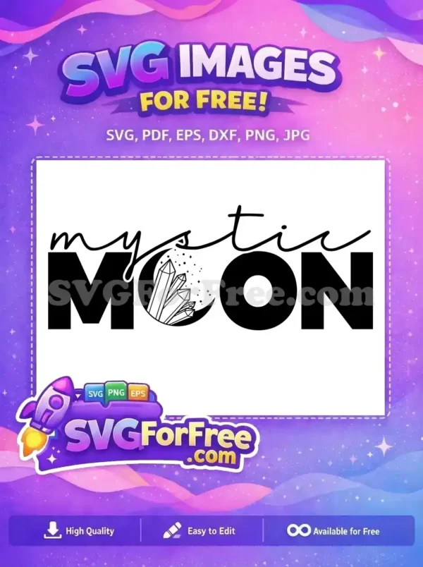 Free Crescent Gems Free Mystic Moon Esoteric Free SVG