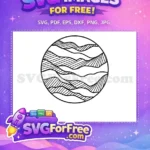 Free Striped Circle Free Waves Magic Free SVG - Instant Download