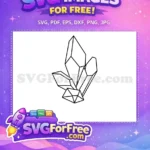 Free Geometric Crystals Free Quartz Cluster Magic Free SVG 1 - Instant Download