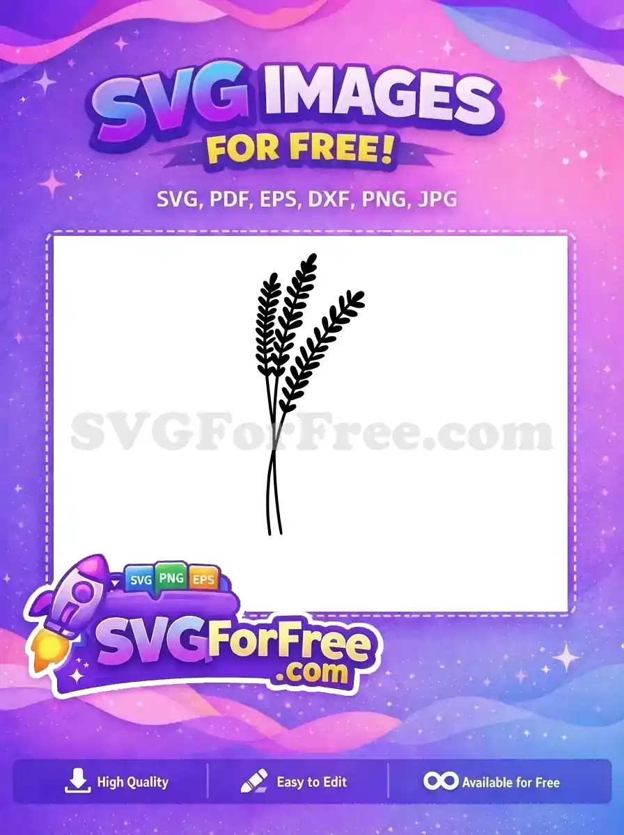Free Black Lavender Sprigs Free Magic Esoteric Flower Free SVG