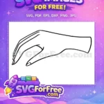 Free Outlined Hand Free Esoteric Gesture Category 1 Free SVG - Instant Download